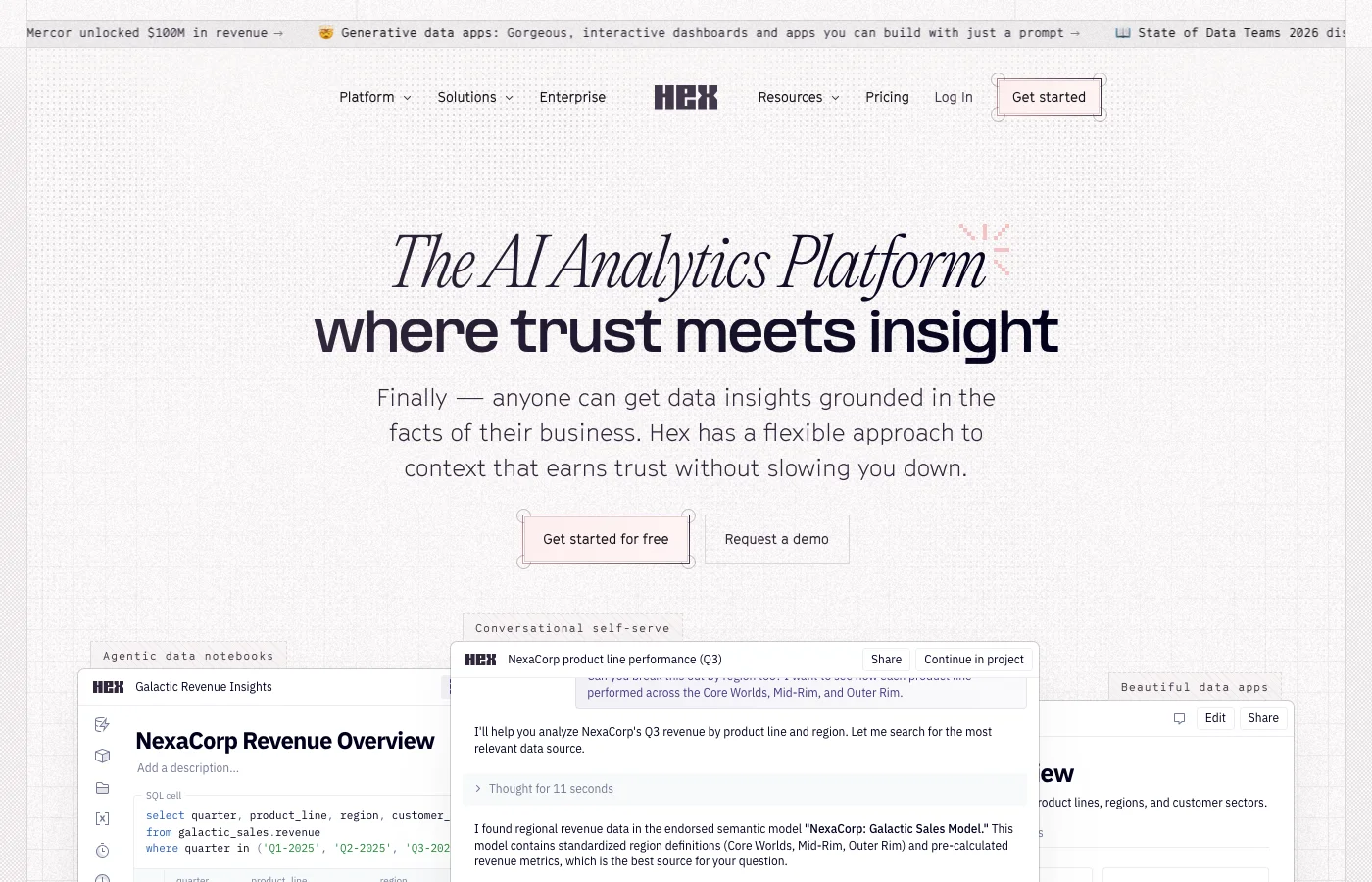 Hex homepage